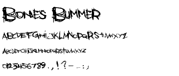 Bones Bummer font